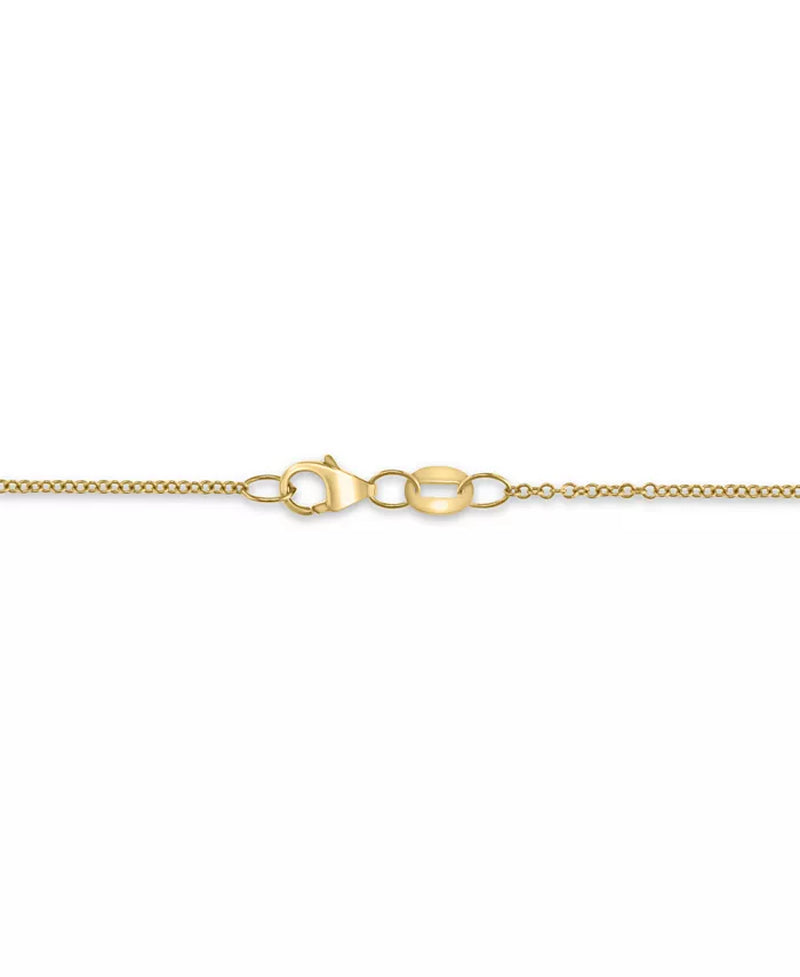 Souverel – 14k Gouden Hangerketting met Artistieke Cascade van Robijnen en Diamanten