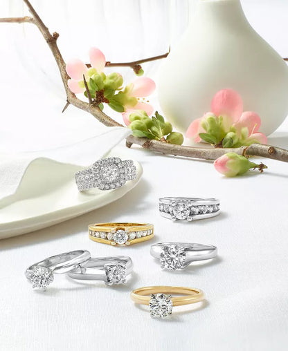 Souverel Prachtige 1 Karaat Rondgeslepen Diamant Verlovingsring