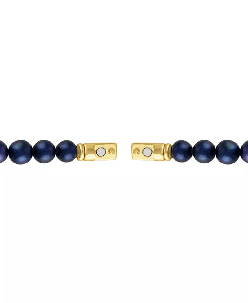 Souverel – Marine Star Armband met Navy Freshwater Parels en Diamanten