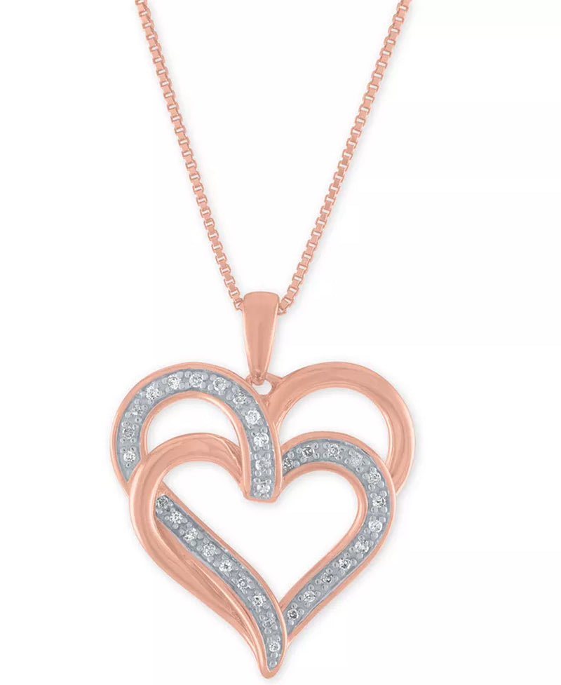 Souverel Diamond Overlap Heart Ketting 