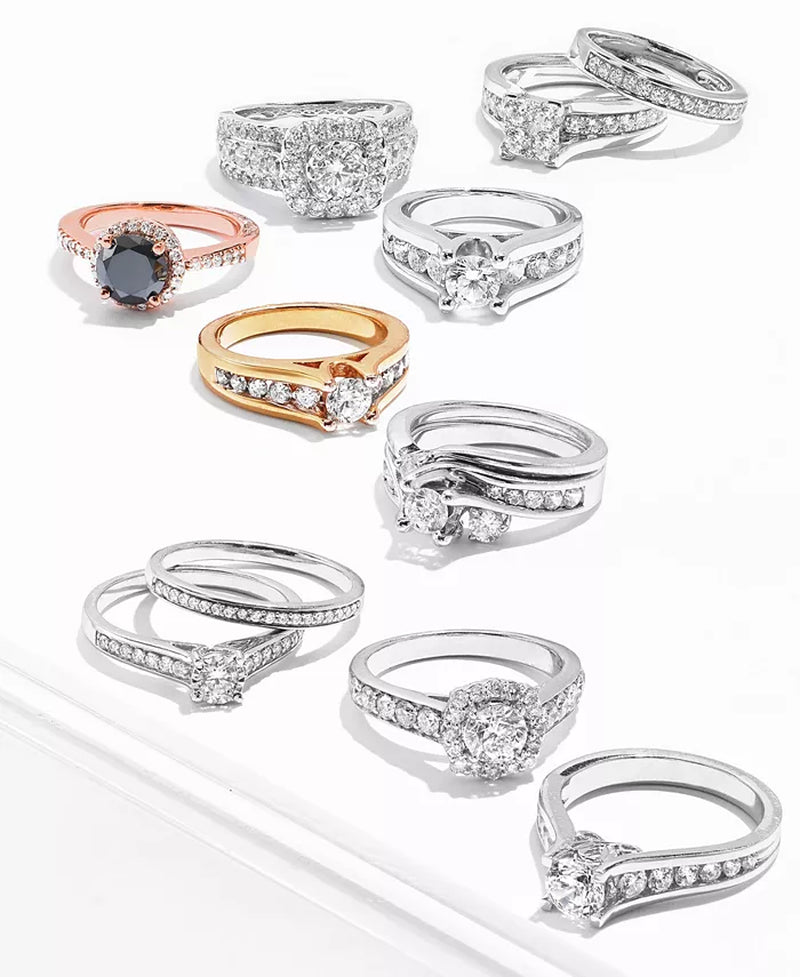 Souverel Prachtige 1 Karaat Rondgeslepen Diamant Verlovingsring