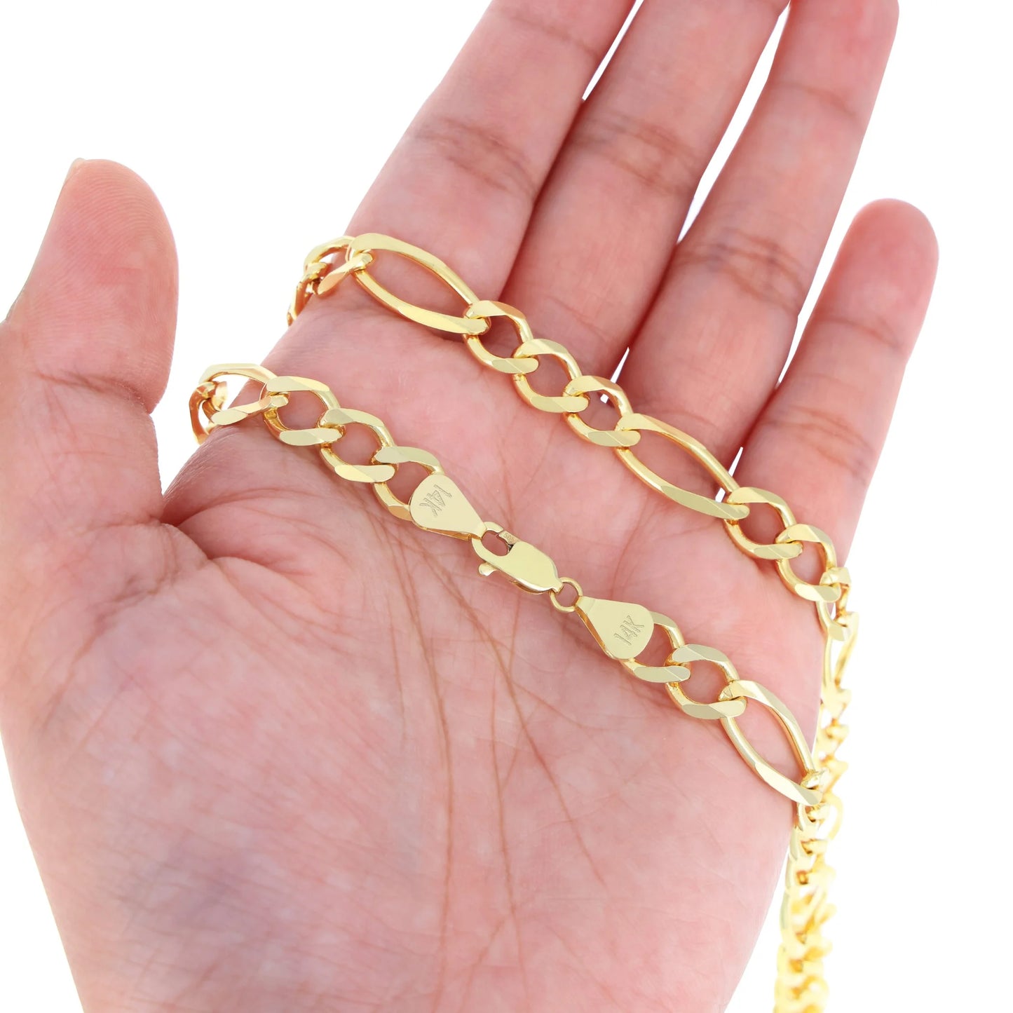 Souverel – Italiaanse Herenarmband van Massieve Figaro Schakel in Echt 14K Geelgoud