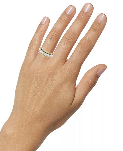 Souverel Drie Rijige Diamanten Ring