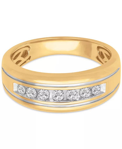 Souverel Herenring met Diamanten – 10K Goud,