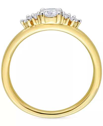 Souverel – Verlovingsring met Diamant (3/8 Ct. T.W.) in 14K Goud