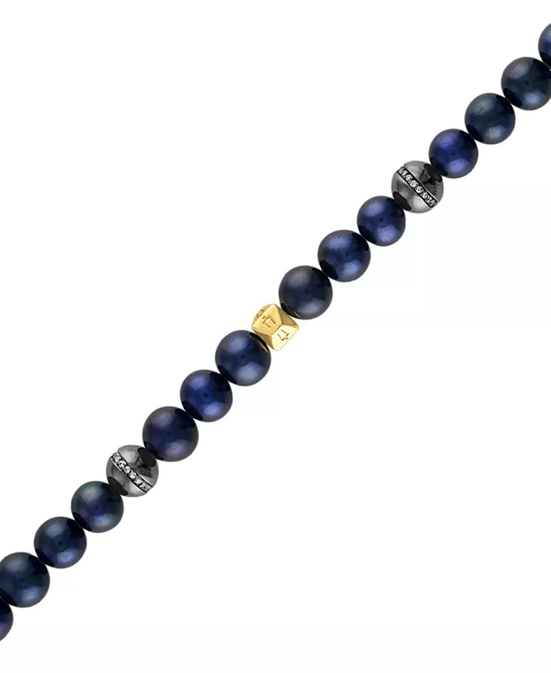 Souverel – Marine Star Armband met Navy Freshwater Parels en Diamanten