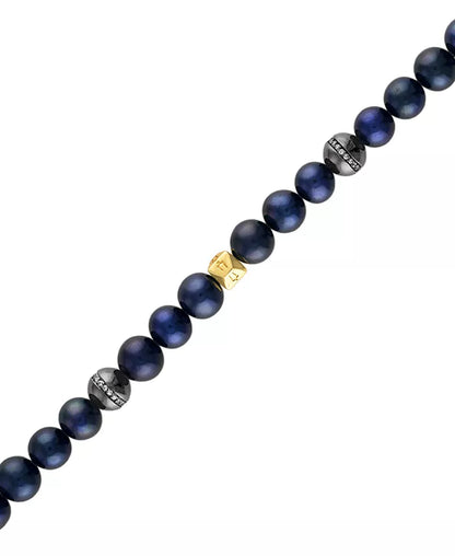 Souverel – Marine Star Armband met Navy Freshwater Parels en Diamanten