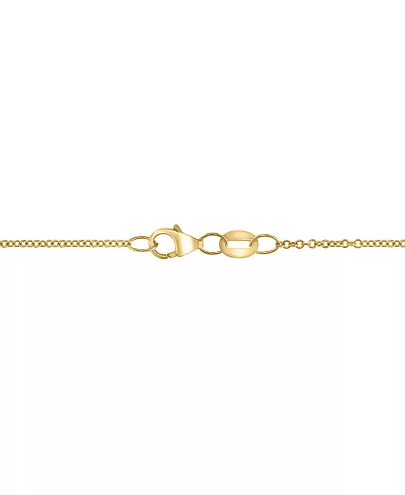 Souverel – 14k Gouden Hangerketting met Artistieke Cascade van Robijnen en Diamanten 