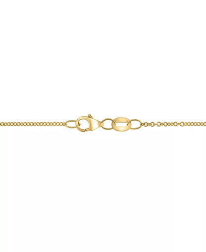 Souverel – 14k Gouden Hangerketting met Artistieke Cascade van Robijnen en Diamanten 