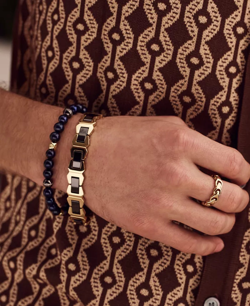 Souverel – Marine Star Armband met Navy Freshwater Parels en Diamanten