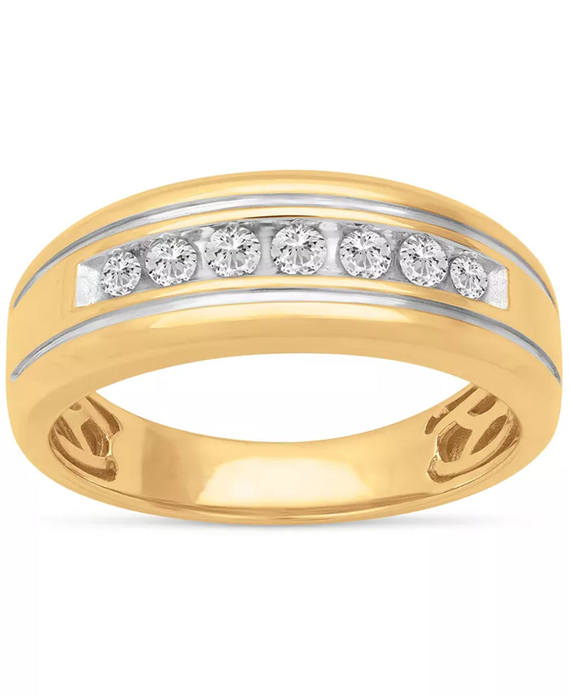 Souverel Herenring met Diamanten – 10K Goud,