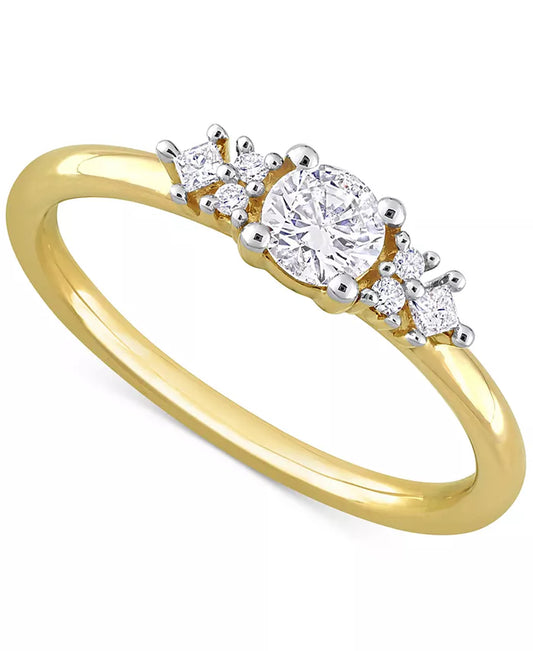 Souverel – Verlovingsring met Diamant (3/8 Ct. T.W.) in 14K Goud