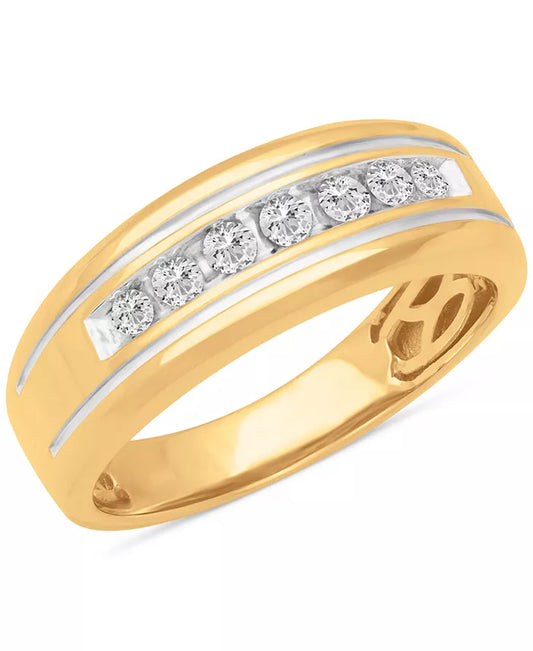 Souverel Herenring met Diamanten – 10K Goud,