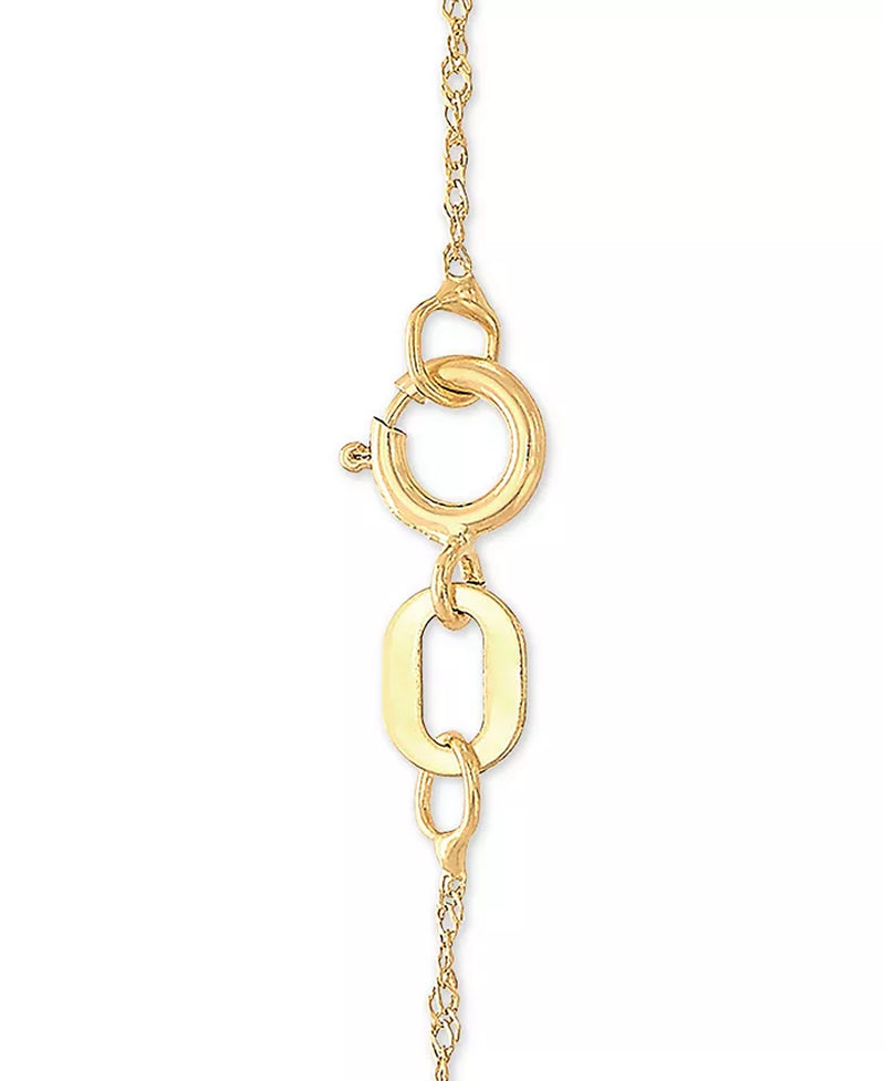 Souverel – 14k Gouden Hangerketting met Parelvormige Robijn en Diamantaccenten