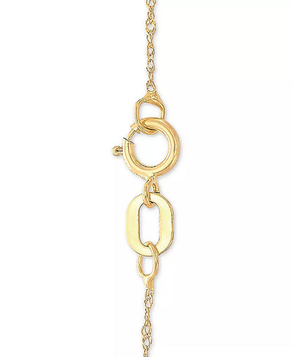 Souverel – 14k Gouden Hangerketting met Parelvormige Robijn en Diamantaccenten