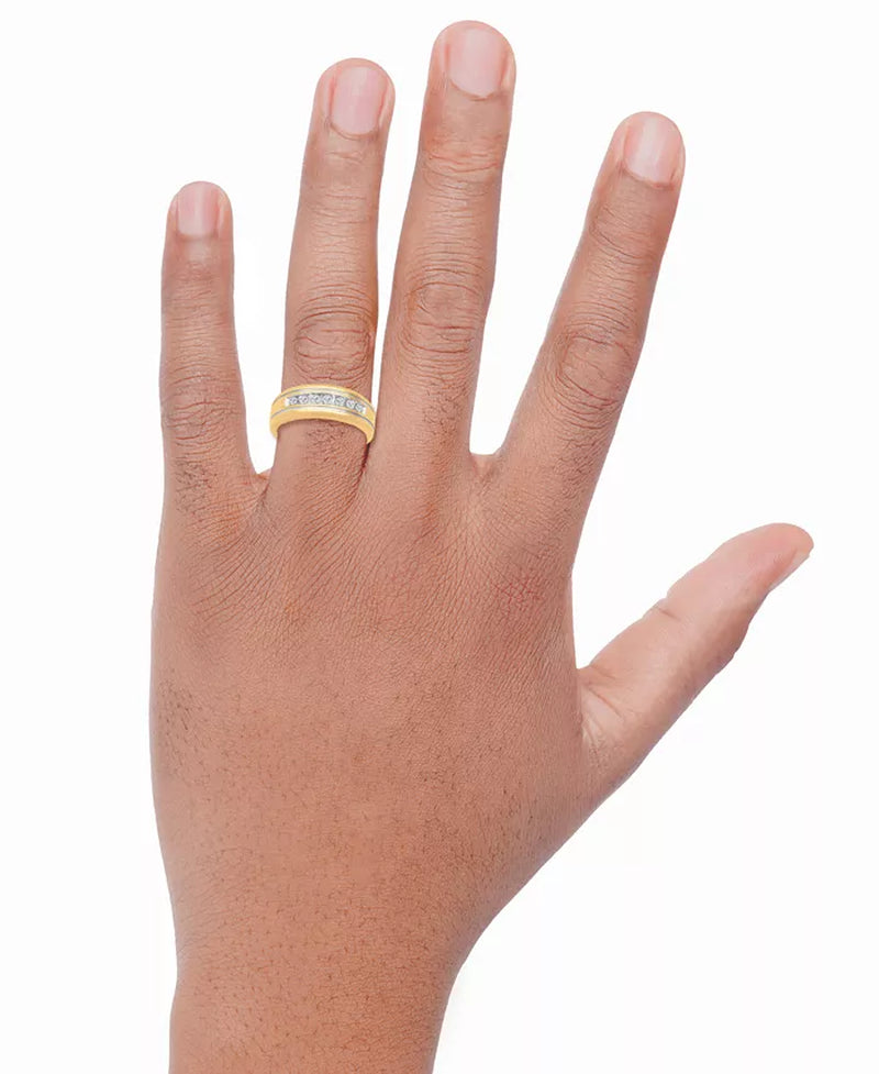 Souverel Herenring met Diamanten – 10K Goud,