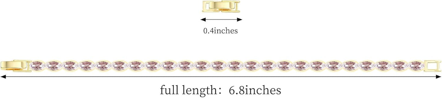 Souverel Tennis Armband – Golden Glint, 14K Gold Plated