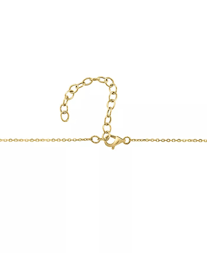Souverel – 14k Gouden Hanger Ketting met Sprankelende Diamanten