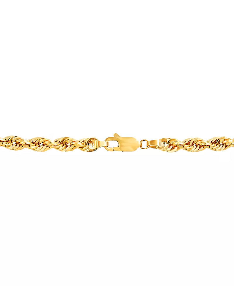 Souverel Heren Glitter Rope Ketting – 24" (4,5 mm) in 14K Goud