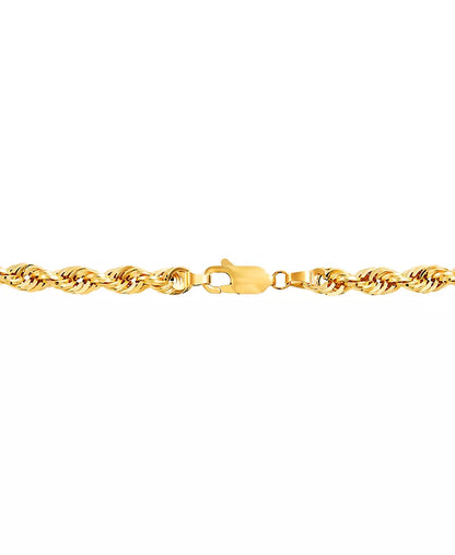 Souverel Heren Glitter Rope Ketting – 24" (4,5 mm) in 14K Goud